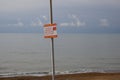 Beach safety sign Royalty Free Stock Photo