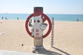 Beach safety sign Royalty Free Stock Photo