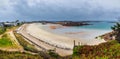 Beach Saint-Guirec and Cote de Granit Rose, Ploumanac'h, Brittan Royalty Free Stock Photo