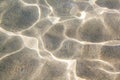 Beach sand bottom ripple of water waves