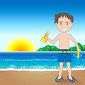 Beach Sand Boy Background