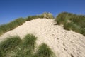 A beach sand dune with blue sky Royalty Free Stock Photo