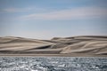 Beach sand dunes in california landscape view Magdalena Bay mexico