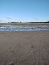 Beach, sand, low tide Royalty Free Stock Photo