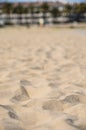 Beach sand with narrow depht of field Royalty Free Stock Photo