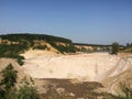 Beach on the sand quarry