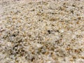 Beach sand texture background. Macro and bokeh effects. Creative wallpaper Royalty Free Stock Photo