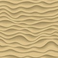 Beach sand waves background in top view. Sandy dunes pattern. Desert surface terrain, seamless texture Royalty Free Stock Photo