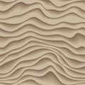 Beach sand waves background in top view. Sandy dunes pattern. Desert surface terrain, seamless texture. Royalty Free Stock Photo