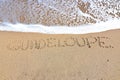 Sand of guadeloupe Royalty Free Stock Photo