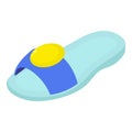 Beach sandal icon, isometric style