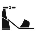 Beach sandal icon simple vector. Woman slipper