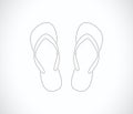 Beach-sandals icon vector icon Royalty Free Stock Photo