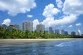 Beach in Sanya Bay,Hainan Island,China Royalty Free Stock Photo