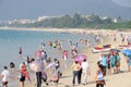 Beach in sanya yalong bay Royalty Free Stock Photo