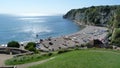 Beach scene at Beer in South West England