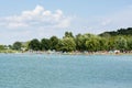 Beach scene at Lake Balaton, Hungary