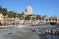 Beach scene at Pegli in summer Royalty Free Stock Photo