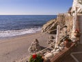 Beach scenes in Nerja, a resort on the Costa Del Sol near Malaga, Andalucia, Spain, Europe Royalty Free Stock Photo