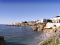 Beach scenes in Nerja, a resort on the Costa Del Sol near Malaga, Andalucia, Spain, Europe Royalty Free Stock Photo