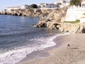 Beach scenes in Nerja, a resort on the Costa Del Sol near Malaga, Andalucia, Spain, Europe Royalty Free Stock Photo