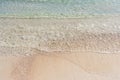 Beach and sea background, Sand and bubble, wave. Soft wave on sandy beach. Background Royalty Free Stock Photo