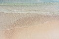 Beach and sea background, Sand and bubble, wave. Soft wave on sandy beach. Background Royalty Free Stock Photo