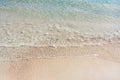 Beach and sea background, Sand and bubble, wave. Soft wave on sandy beach. Background Royalty Free Stock Photo