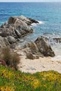 Beach and sea in Chalkidiki Greece Royalty Free Stock Photo