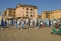 Beach by the sea in the city of Castel Volturno in Italy