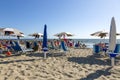 Beach by the sea in the city of Castel Volturno in Italy