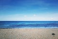 Beach and Sea Horizon at Miyakojima, Japan Royalty Free Stock Photo