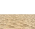 Beach sea sand texture on white background Royalty Free Stock Photo