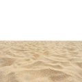 Beach sea sand texture on white background Royalty Free Stock Photo