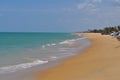 beautiful white sand beach and Indian ocean waves with clear blue sky background. Royalty Free Stock Photo