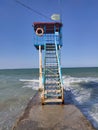 Beach sea stairs tower