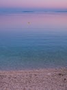Beach and sea view on island Vir, Croatia early in the morning Royalty Free Stock Photo