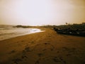 Beach seashore waves sand walk