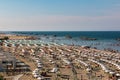 Beach section in Torre Pedrera at Rimini in Italy