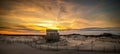 Beach shack sunset Royalty Free Stock Photo