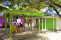 Beach shops in Tobago, Caribbean