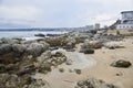 Landscape of bech shore of ViÃÂ±a del Mar, Chile Royalty Free Stock Photo