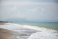 Beach in Sicily Italy. Mediterranean sea coast. Travel, summer vacation Royalty Free Stock Photo