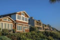 Beach side houses against clear blue sky at Del Mar Southern California Royalty Free Stock Photo