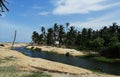 Beach side natural scene in summer day