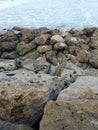 Beach side stones closer view