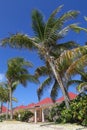 Beach side villa at St. Jean Beach in St Barts Royalty Free Stock Photo