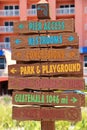 Beach Sign Directions Vertical Pink