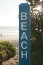 Beach Sign post Royalty Free Stock Photo