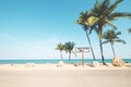 Beach sign for surfing area. Royalty Free Stock Photo